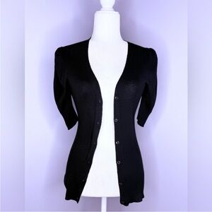 Prada Black Button-Up Cardigan